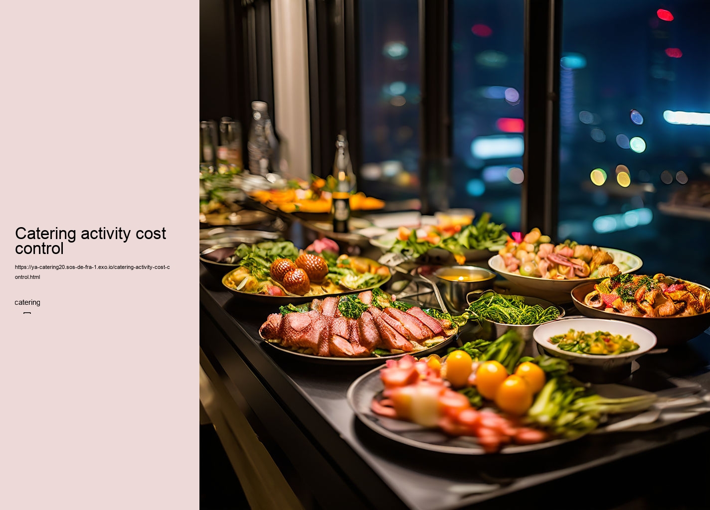 Catering activity cost control