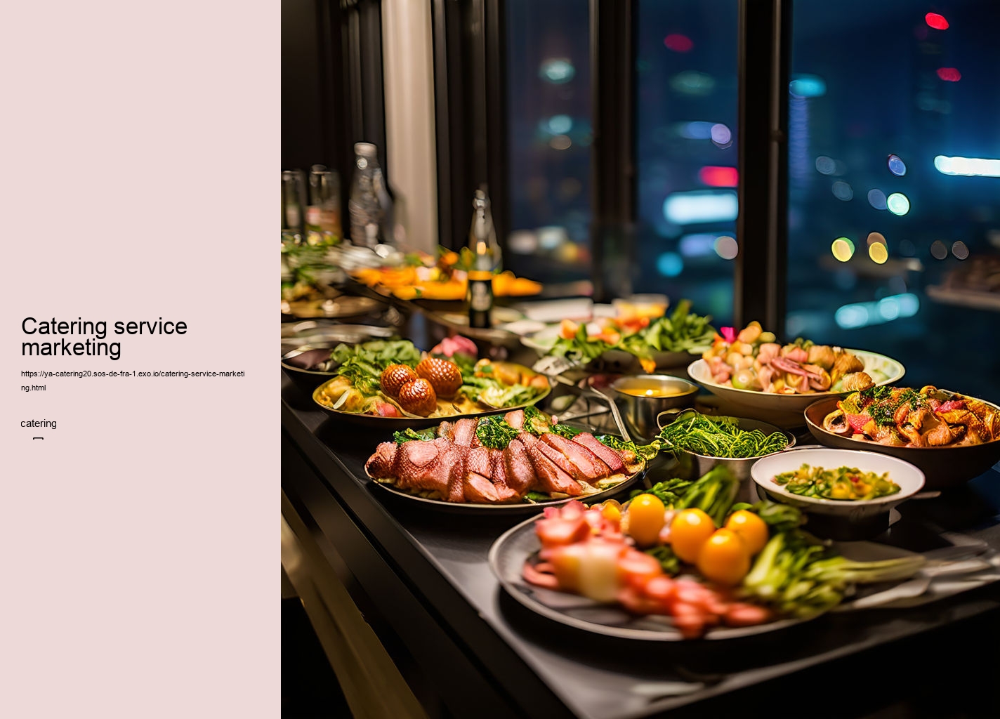 Catering service marketing